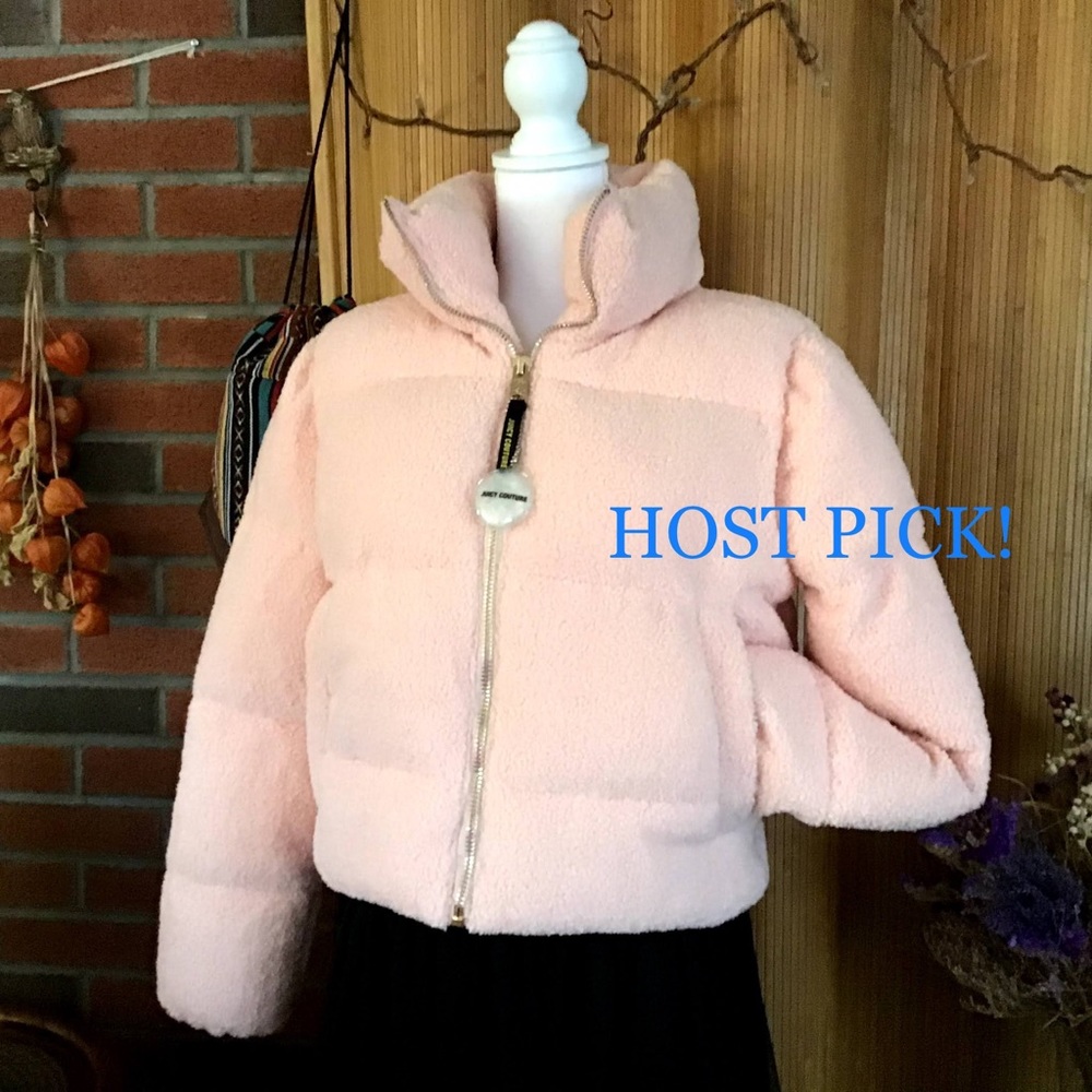 NWT Juicy Couture Black Label Puffer Jacket, Med.